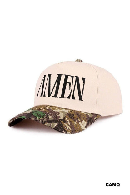 Amen-Two Tone Cotton Hat Zenana