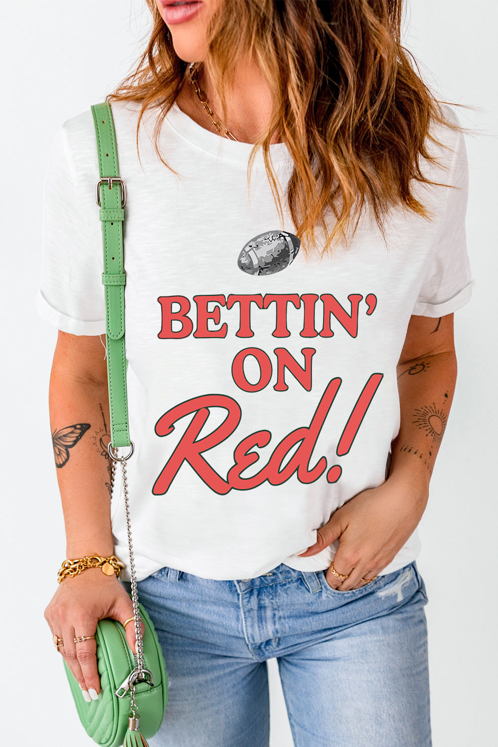 BETTIN ON Crewneck Graphic T Shirt