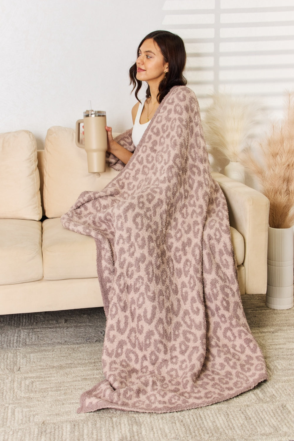 Cuddley Leopard Throw Blanket