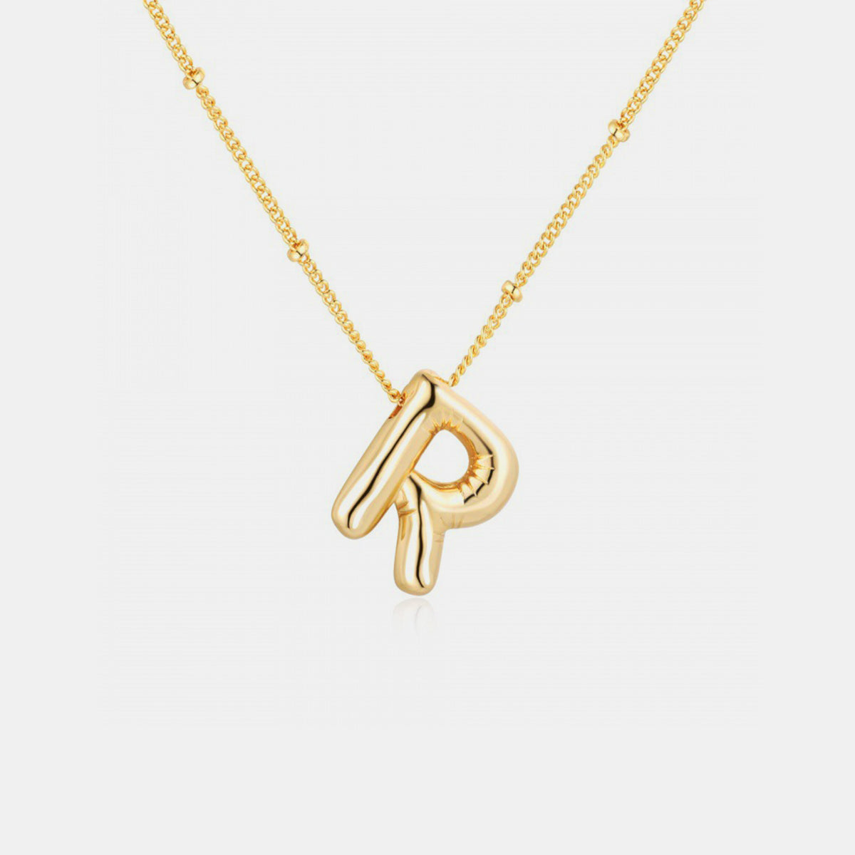 K~S Gold-Plated Bubble Initial Necklace