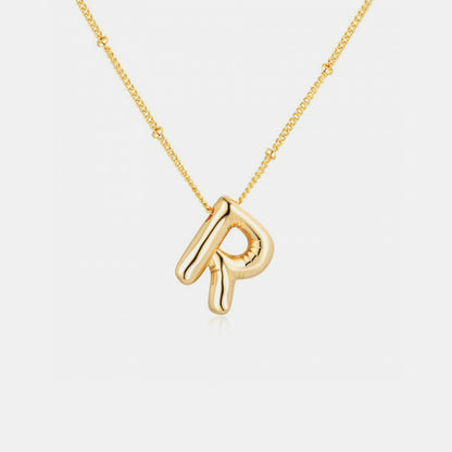 K~S Gold-Plated Bubble Initial Necklace