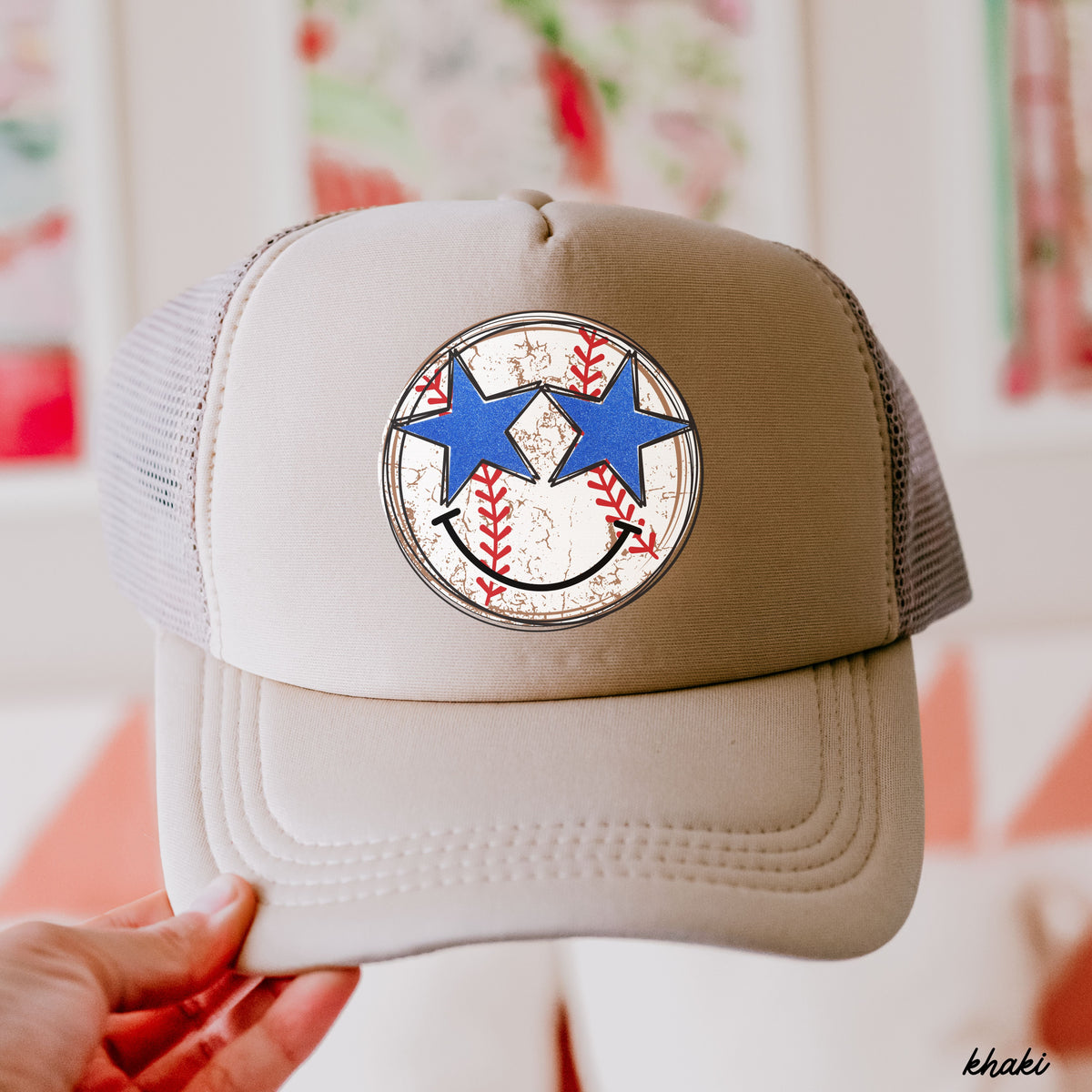 Baseball Star Eyes Trucker Hat *9 Colors