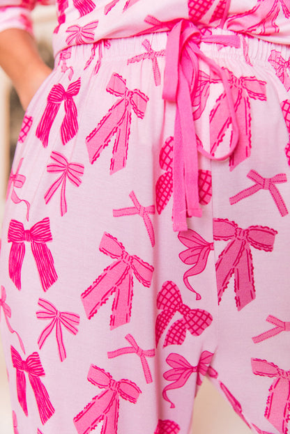 Pink Bow Pajamas Set