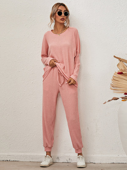 Round Neck Joggers Lounge Set