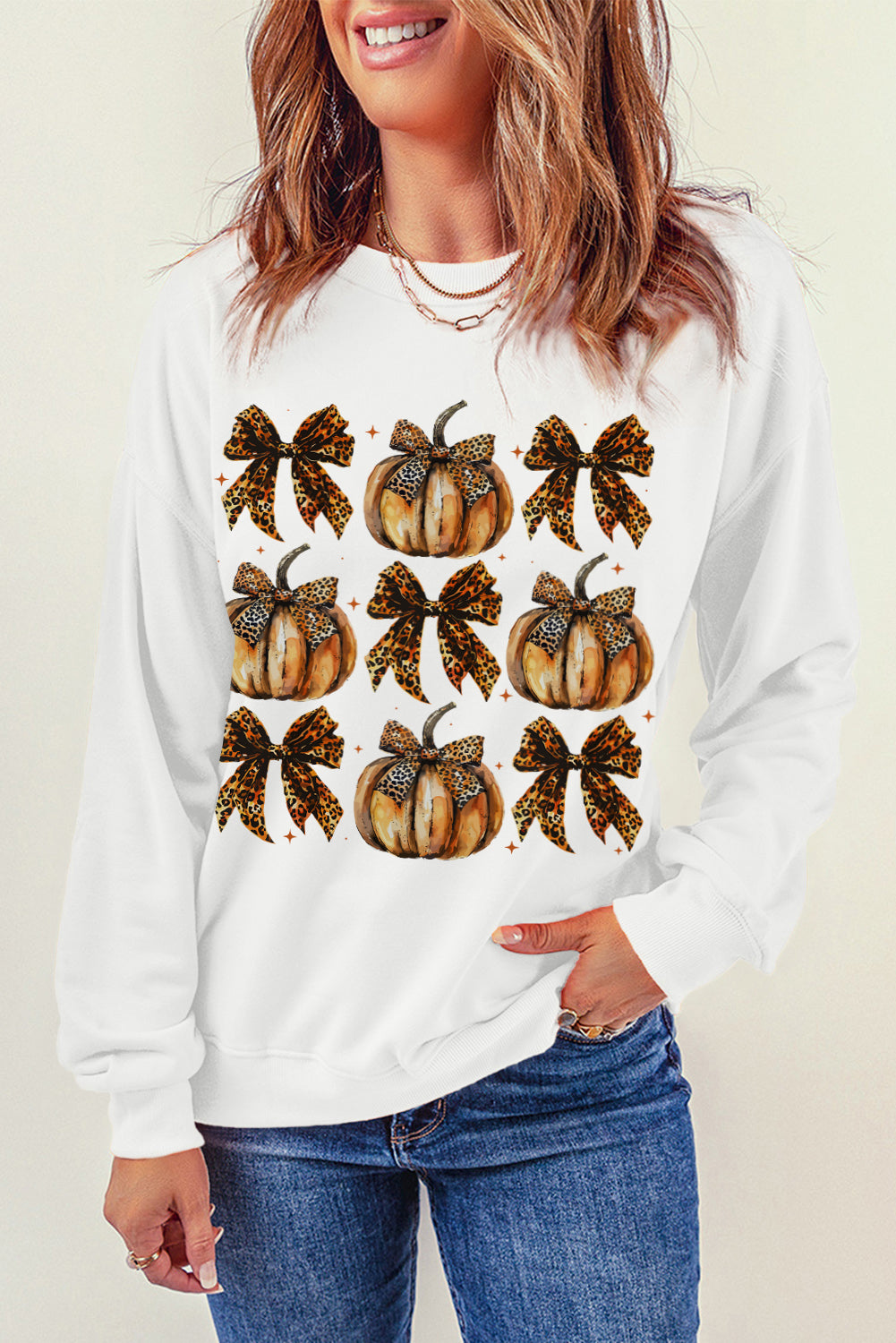 Pumpkin & Bow Sweatshirt