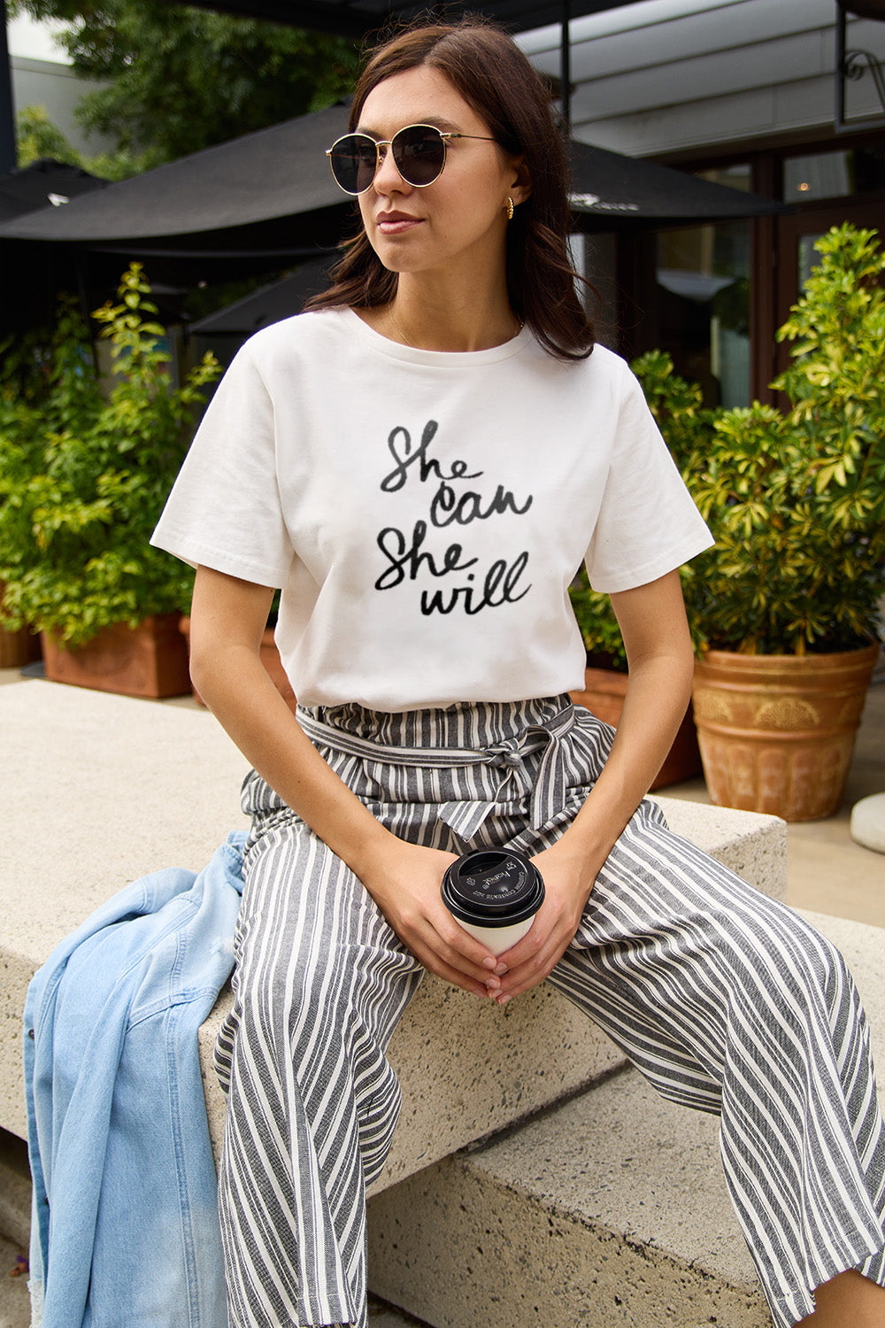 SHE CAN SHE WILL Short Sleeve T-Shirt